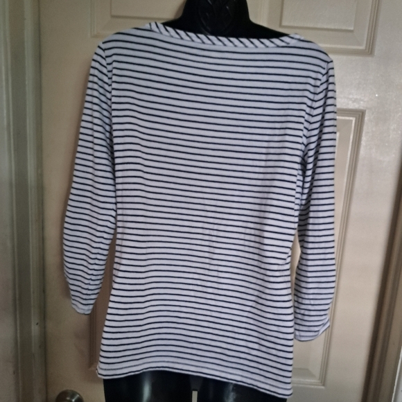 Talbots striped blouse size small A-49 5/$25 - Picture 2 of 3